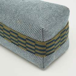 Pre Owned حقيبة هيرمس برايد أيه براك إتش نات كانفاس أبسي بلو