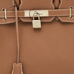 مملوكة مسبقًا Hermes Birkin 30 Gold Togo Leather Palladium Finish Bag