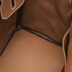 مملوكة مسبقًا Hermes Birkin 30 Gold Togo Leather Palladium Finish Bag