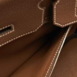 مملوكة مسبقًا Hermes Birkin 30 Gold Togo Leather Palladium Finish Bag