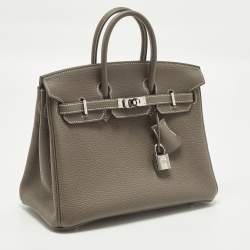 مملوكة مسبقًا حقيبة هيرمس بيركين 25 جلد إبسوم ذهبي إكسسوار مطلي بلاديوم