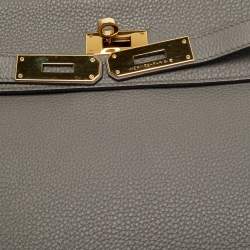 مملوكة مسبقًا Hermès Kelly Retourne 28 Gold Finish Etain Togo Leather Bag