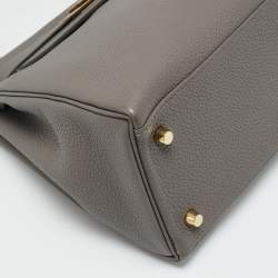 مملوكة مسبقًا Hermès Kelly Retourne 28 Gold Finish Etain Togo Leather Bag