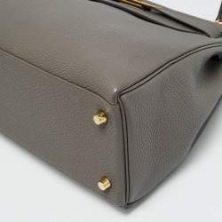 مملوكة مسبقًا Hermès Kelly Retourne 28 Gold Finish Etain Togo Leather Bag