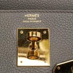 مملوكة مسبقًا Hermès Kelly Retourne 28 Gold Finish Etain Togo Leather Bag
