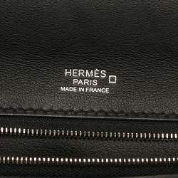 Pre Owned Hermès 24/24 29 Electrum Noir Matte Alligator and Togo Leather Bag
