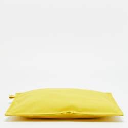 مملوكة مسبقًا حقيبة صغيرة هيرمس بورا بورا قماش أصفر جامعًا