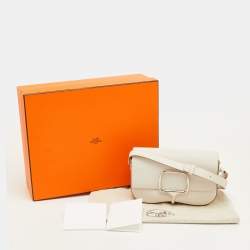 مملوكة مسبقًا حقيبة كتف هيرمس ديلا كافاليريا  جلد إبسوم إيلان غري باهت 