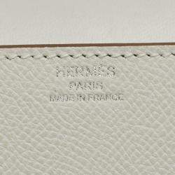 Pre Owned Hermès Della Cavalleria Elan Gris Pale Epsom Leather Shoulder Bag