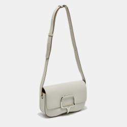 Pre Owned Hermès Della Cavalleria Elan Gris Pale Epsom Leather Shoulder Bag