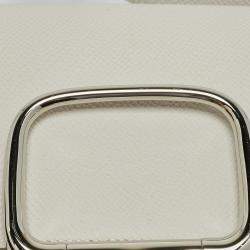 Pre Owned Hermès Della Cavalleria Elan Gris Pale Epsom Leather Shoulder Bag