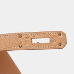 Pre Owned Hermes Kelly 32 Brown Courchevel Leather Shoulder Bag