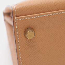 Pre Owned Hermes Kelly 32 Brown Courchevel Leather Shoulder Bag