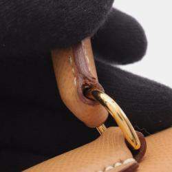 Pre Owned Hermes Kelly 32 Brown Courchevel Leather Shoulder Bag