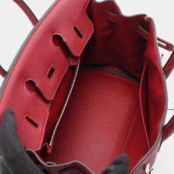 مملوكة مسبقًا حقيبة هيرمس بيركين 25 جلد توغو روج غرينات