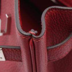 مملوكة مسبقًا حقيبة هيرمس بيركين 25 جلد توغو روج غرينات