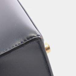 مملوكة مسبقًا Hermes Kelly 28 Blue Box Calf Leather Shoulder Bag