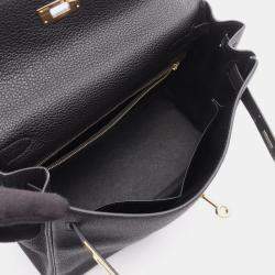 مملوكة مسبقًا Hermes Kelly 28 Black Togo Leather Shoulder Bag