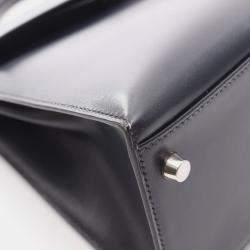 Pre Owned حقيبة كتف هيرمس كيلي جلد العجل لون أزرق بحري ٣٢