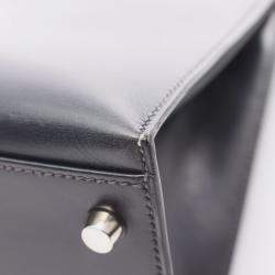 Pre Owned حقيبة كتف هيرمس كيلي جلد العجل لون أزرق بحري ٣٢