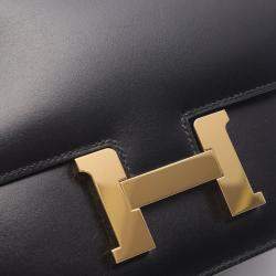 مملوكة مسبقًا Hermes Constance Mini Black Box Calf Leather Shoulder Bag