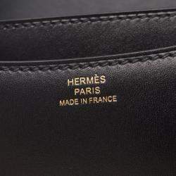 مملوكة مسبقًا Hermes Constance Mini Black Box Calf Leather Shoulder Bag