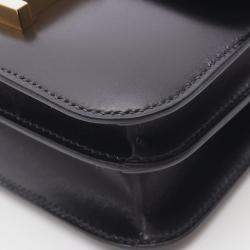 مملوكة مسبقًا Hermes Constance Mini Black Box Calf Leather Shoulder Bag