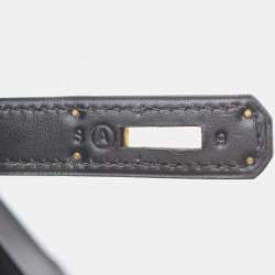 مملوكة مسبقًا حقيبة هيرمس كيلي 28 كتف جلد بوكس أسود عجول