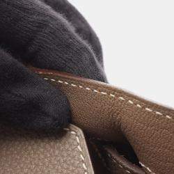 مملوكة مسبقًا Hermes Birkin 35 Etoupe Togo Leather Handbag
