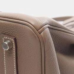 مملوكة مسبقًا Hermes Birkin 35 Etoupe Togo Leather Handbag