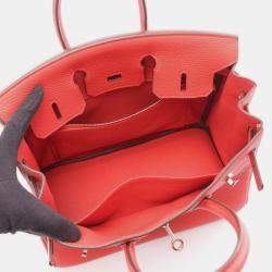 Pre Owned حقيبة هيرمس بيركين 25 جلد توغو لون أحمر