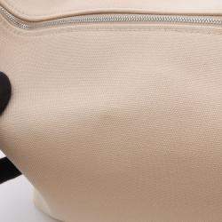 Pre Owned Hermes Bride-A-Brac GM Beige Orange Canvas Pouch