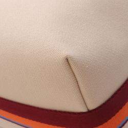 Pre Owned Hermes Bride-A-Brac GM Beige Orange Canvas Pouch
