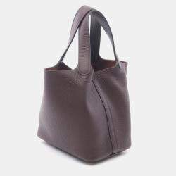 مملوكة مسبقًا Hermes Picotin Lock 18 Rouge Sellier Taurillon Clemence Leather Tote Bag