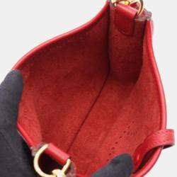 Pre Owned Hermes Evelyne 16 Rouge Coeur Clemence Leather Crossbody Bag