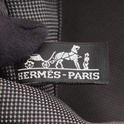 مملوكة مسبقًا حقيبة توت هيرمس هيرلاين وسط رمادي قماش نايلون