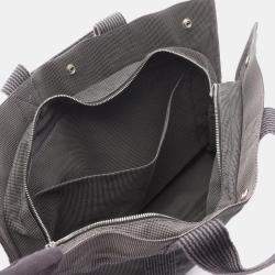 مملوكة مسبقًا حقيبة توت هيرمس هيرلاين وسط رمادي قماش �نايلون