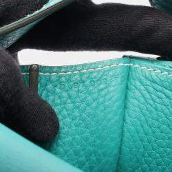 مملوكة مسبقًا حقيبة هيرمس هالزان جلد توريلون كليمونس أخضر كاتف