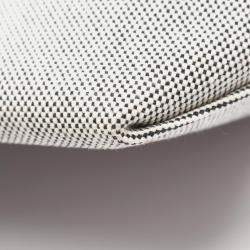 Pre Owned Hermes Steeple 25 Gray Black Toile H Canvas Swift Leather Tote Bag