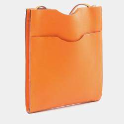 مملوكة مسبقًا Hermes Onimaitou Orange Evercolor Leather Shoulder Bag