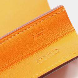 مملوكة مسبقًا Hermes Onimaitou Orange Evercolor Leather Shoulder Bag