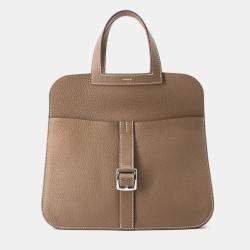 مملوكة مسبقًا Hermes Halzan Etoupe Taurillon Clemence Size 31