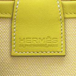 Pre Owned حقيبة هيرمس ستبل لايم توال إتش جلد سوفت مقاس 25