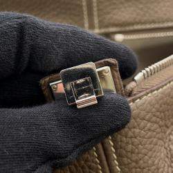 مملوكة مسبقًا Hermes Victoria2 35 Etoupe Taurillon Clemence Bag 