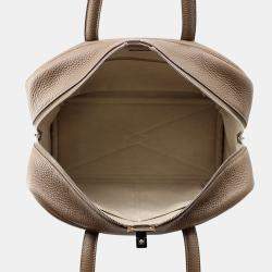 مملوكة مسبقًا Hermes Victoria2 35 Etoupe Taurillon Clemence Bag 
