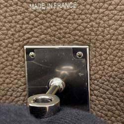 Pre Owned Hermes Birkin 35 Etoupe Togo Leather Bag 