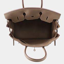 Pre Owned Hermes Birkin 35 Etoupe Togo Leather Bag 