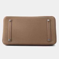 Pre Owned Hermes Birkin 35 Etoupe Togo Leather Bag 