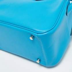 مملوكة مسبقًا حقيبة هيرمس ميني ليندي جلد سويفت بلو فريدا إكسسوار مطلي بلاديوم