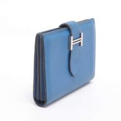 مملوكة مسبقًا محفظة هيرمس بيرن بلو زيليج إبسوم جلد